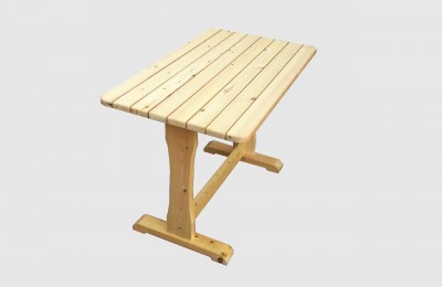 Ξύλινο χειροποίητο τραπέζι σε φυσικό χρώμα – Κωδ.: 15-23
